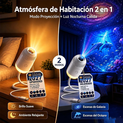 Proyector de Galaxia + Luz Nocturna