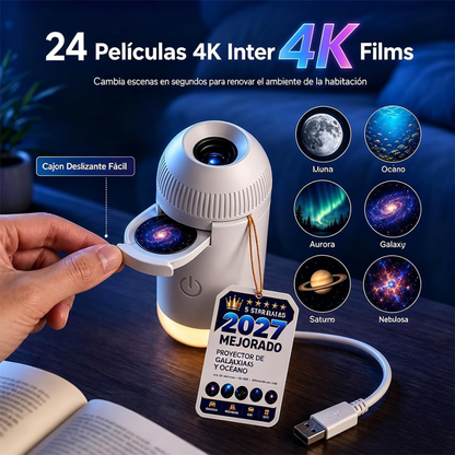 Proyector de Galaxia + Luz Nocturna