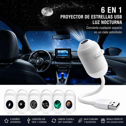 Proyector de Galaxia + Luz Nocturna